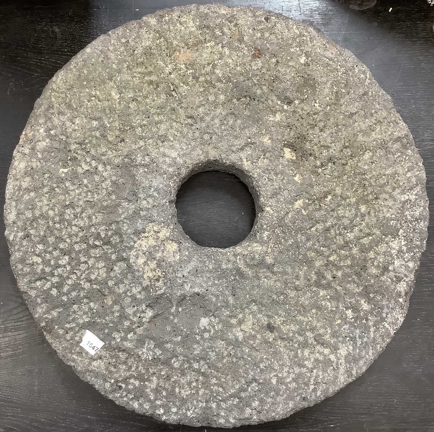 Lot 1547 - Olive grinding wheel