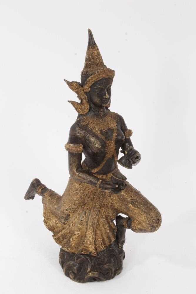 Lot 837 - Burmese gilt bronze dancing figure