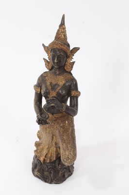 Lot 837 - Burmese gilt bronze dancing figure