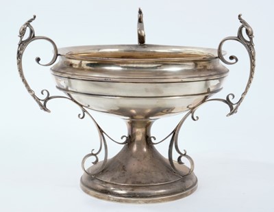 Lot 321 - Large early George V silver trophy, in the form of a bowl