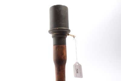 Lot 725 - Interesting First World War Imperial German style turned wood dummy stick grenade 36cm in overall length