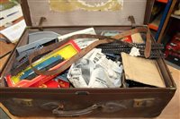 Lot 1808 - Railway suitcase of Hornby Tri-ang 00 gauge...