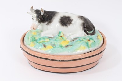Lot 35 - Victorian Staffordshire butter dish and cover