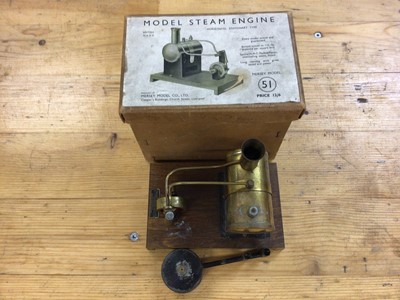 Lot 2437 - Model steam engine, boxed, tug boat and toy soldiers