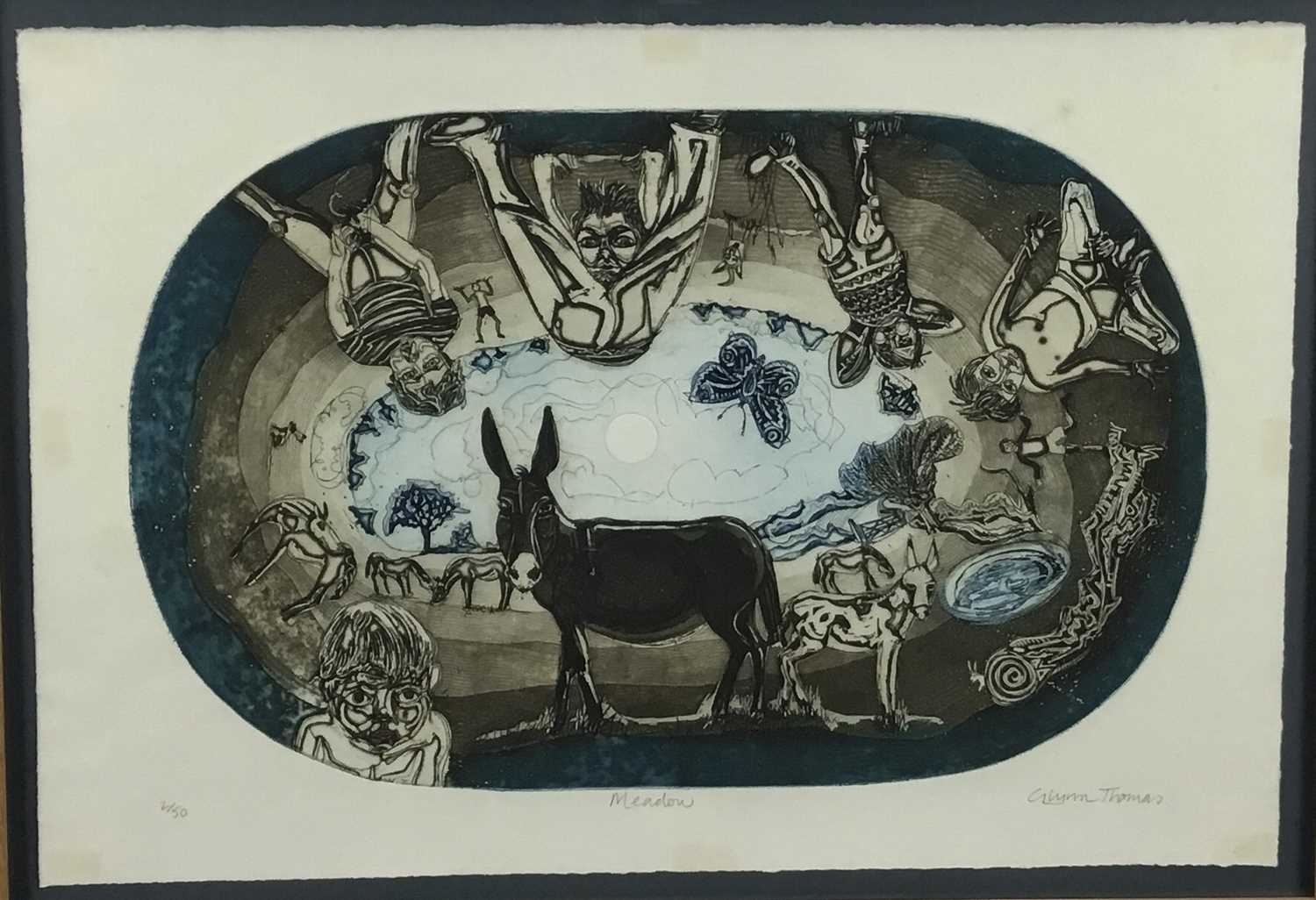 Lot 16 - Glyn Thomas (b. 1946) etching - 'Meadow'