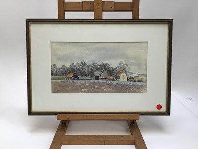 Lot 31 - P. M. Pretty (late 20th century) pastel - Lord of the Farmyard, three other various pictures