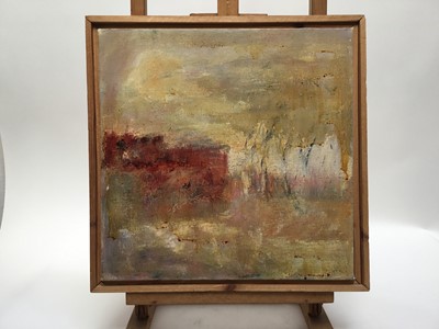 Lot 130 - English School (second-half 20th century), oil on canvas, abstract, 36cm square, framed