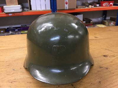 Lot 735 - Group of 5 replica Nazi Officers caps, side caps and helmets to include a replica Afrika Korps helmet (5)