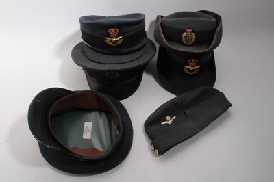 Lot 737 - Group of 6 Elizabeth II RAF Officers caps, side caps and ladies hats (6)