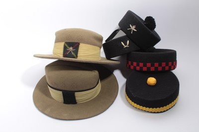 Lot 738 - Group of 6 Gurkha Rifles Bush hats and pill box caps to include one other pill box cap (6)