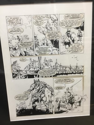 Lot 2 - Comic Book interest: Attributed to Estaban Moroto (b. 1942) series of eight original illustrations for a comic book publication