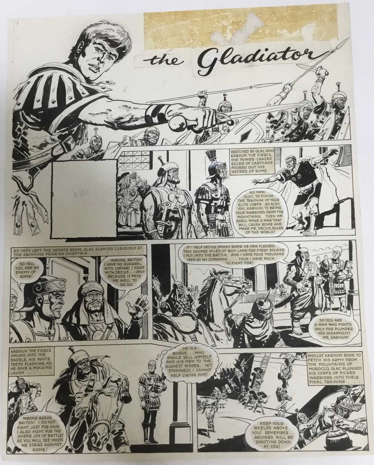 Lot 5 - Comic Book interest: Two original pen and ink illustrations