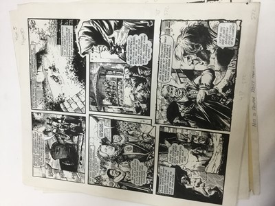 Lot 6 - Comic Book Interest: series of 6 pages of original illustrations to 2000AD
