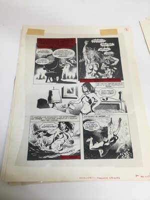 Lot 7 - Comic Book interest: Attributed to Jews Ortiz (1932-2013) series of twelve original illustrations for Vampirellla