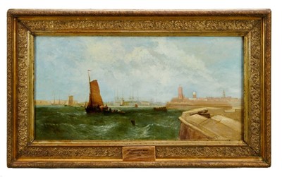 Lot 1286 - William Calcott Knell 
An extensive view of Portsmouth Harbour, oil on canvas, signed 
and dated 1894, in gilt frame. 61 x 31cm.