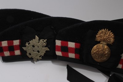 Lot 745 - Cameronians (Scottish Rifles) Glengarry cap together with another Royal Scots Glengarry cap and two other Glengarry caps (4)