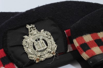 Lot 746 - King's Own Scottish Borderers Glengarry cap together with another Black Watch Glengarry cap and another Glengarry caps (3)