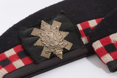 Lot 746 - King's Own Scottish Borderers Glengarry cap together with another Black Watch Glengarry cap and another Glengarry caps (3)