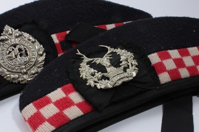 Lot 747 - King's Own Scottish Borderers Glengarry cap together with another Argyll and Sutherland Highlanders Glengarry cap and another Glengarry cap (3)