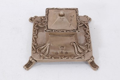 Lot 346 - Selection of miscellaneous silver including two photograph frames, two napkin rings and other items
