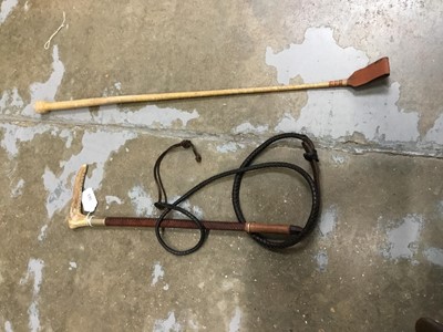 Lot 323 - Riding crop and whip