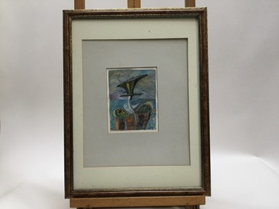 Lot 82 - Elizabeth Taggart (b. 1943) pen and ink and watercolour, untitled, signed, 14 x 10cm