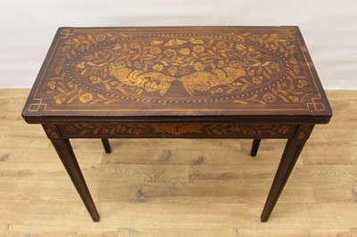 Lot 1495 - Early 19th century Dutch floral marquetry card table