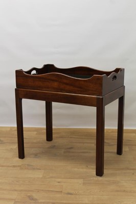 Lot 1493 - Mahogany butler's tray on stand