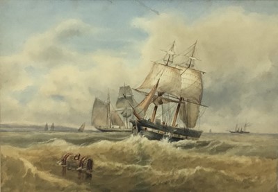 Lot 139 - 19th century marine watercolour