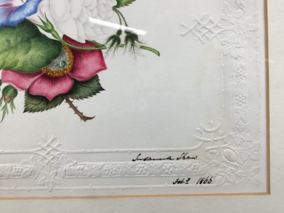 Lot 135 - 19th century botanical watercolour, dated 1866