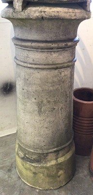Lot 1096 - Very large antique chimney pot, 129cm high