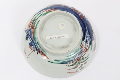 Lot 170 - Liverpool round bowl, painted in Chinese style, circa 1770