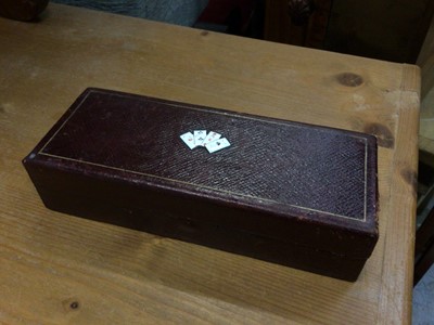 Lot 47 - Early 20th century card box, with enamelled cover