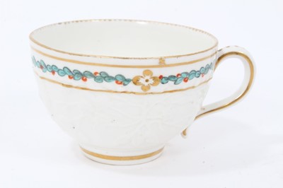 Lot 239 - A rare Chelsea Derby tea cup, circa 1770-83. See Sir Stephen Mitchell, The Marks on Chelsea Derby, plate 26, for a teapot, cup and saucer from this service, the author suggesting the decoration was...