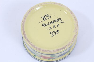 Lot 174 - Various yellow ground Quimper items