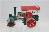 Lot 1787 - Live Steam Traction Engine - red and green livery