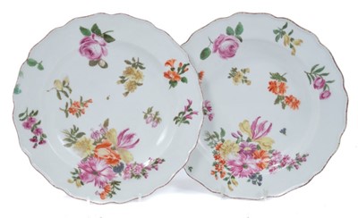 Lot 161 - A pair of Chelsea plates, circa 1760