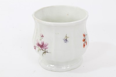 Lot 158 - A Chelsea small pot, circa 1755, and a Derby two handled cup