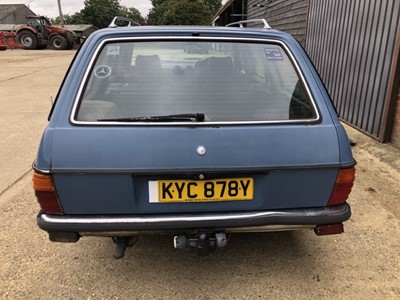 Lot 14 - 1983 Mercedes - Benz W123 / S123 300TD Estate, Automatic, Reg. No. KYC 878Y, finished in blue with tan MB - Tex Vinyl Interior, 367,847 miles, MOT until 25th October 2021, supplied with key and V5,...