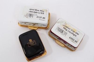 Lot 710 - Three enamel boxes