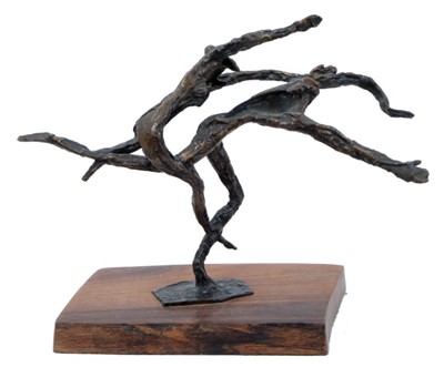 Lot 1060 - *Leon Underwood (1890-1975) limited edition late bronze sculpture- The Pursuit of Ideas, signed and dated ‘70, numbered I/VII