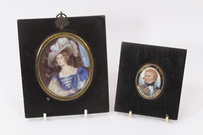 Lot 724 - Early 19th century portrait miniature on ivory depicting Nelson