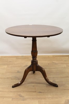 Lot 1511 - George III oak and fruitwood tripod table