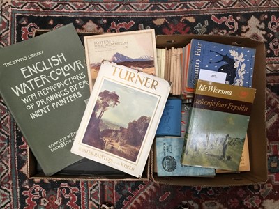 Lot 379 - Good collection of art related books and catalogues to include: The Landscapes of Corot, Volumes I-VI, The Works of Arnesby Brown, 1930s copies of The Artist, catalogues for the Royal Institute, th...