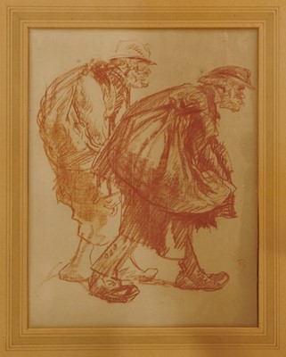 Lot 1214 - *Sir Frank Brangwyn (1867-1956) conte crayon drawing