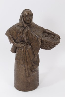 Lot 750 - Trevor Sowden (Contemporary) bronze resin figure - Fishergirl, numbered 3/20, 34cm high