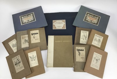 Lot 1220 - Books - group of nine artists printed sketchbooks published by A & C Black Ltd., to include Reginald Cleaver, Jasper Salwey, Sam Brown and others, together with two copies of Modern Masters of Etch...