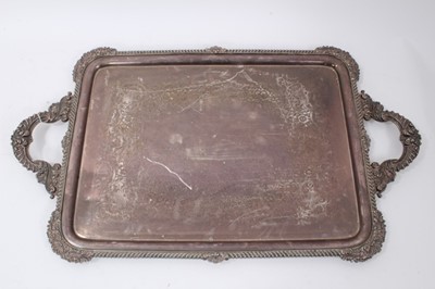 Lot 417 - Large James Dixon and Sons silver plated tray