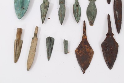 Lot 800 - Collection of bronze arrows and spear points, Roman and later (14)