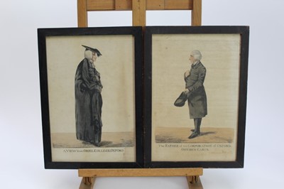Lot 1860 - Collection of 18th and 19th century engravings, prints and other works to include James Gillray 'Madame Talian', Dighton hand coloured engravings, 19th century maple frames and others (22)